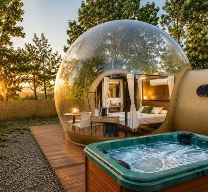 Glamping Burbuja Horizonte Bubble rooms Sierra Aracena