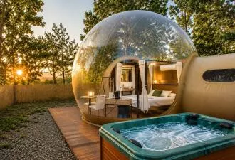 Glamping Burbuja Horizonte Bubble rooms Sierra Aracena (Huelva)