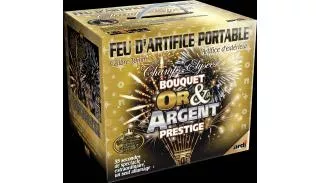 FEU D'ARTIFICE PORTABLE® BOUQUET OR ET ARGENT PRESTIGE