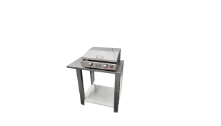 PACK PLANCHA 2 FEUX + CHARIOT + COUVERCLE