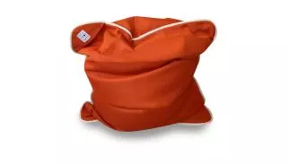 Water Pouf - Orange/blanc