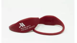 Bracelet connecté en silicone RFID à face oblate (bracelet fin)