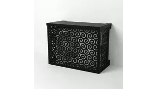 Cache clim noir motif Breton