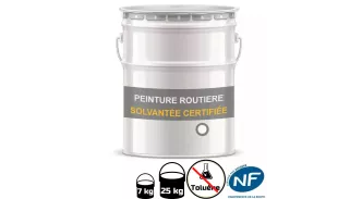 Peinture Routière Solvantée Blanche Certifiée sans toluène