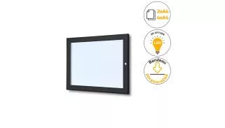 Porte menu mural en aluminium noir