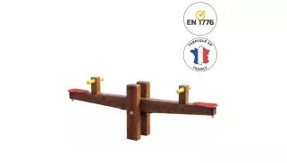 Balançoire à bascule en bois 2 places économique